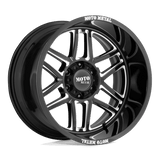 Moto Metal MO992 FOLSOM GLOSS BLACK MILLED 20x9 5x150 Wheels | Offset: 18 | Backspace: 5.71 | Bore: 110.1