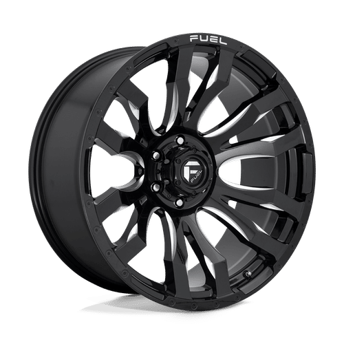 Fuel D673 GLOSS BLACK MILLED 18x9 8x180 Wheels | Offset: 20 | Backspace: 5.79 | Bore: 124.2