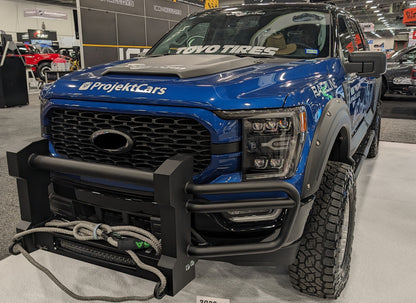 Vanguard Black Powdercoat Front Guards Front Runners Bumper Guard for 2015-2024 ford f-150