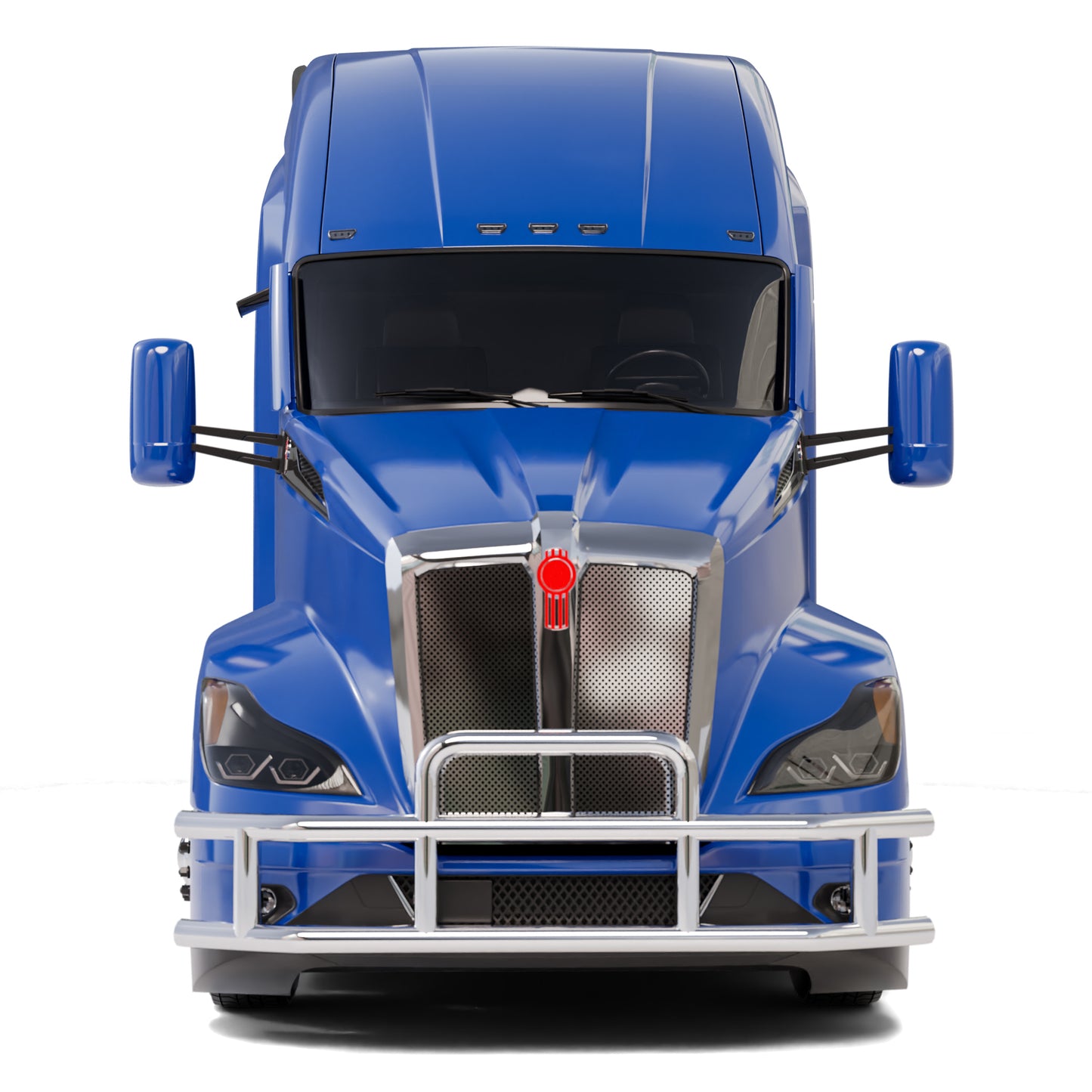 Vanguard Polished Chrome Front Guards Brush Guards Bumper Guard for 2022-2024 kenworth t680