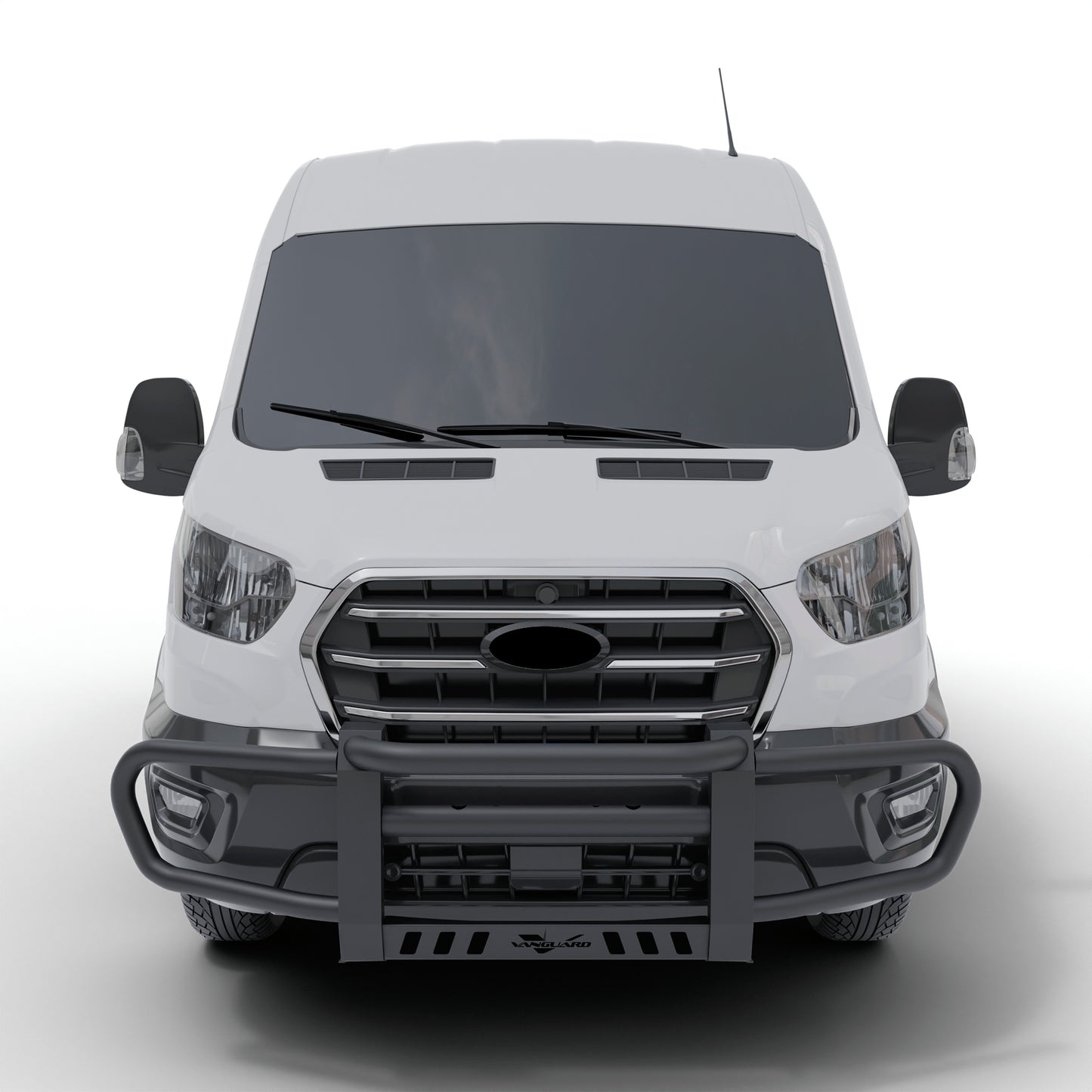 Vanguard Black Powdercoat Front Guards Front Runners Bumper Guard for 2015-2024 ford transit-250