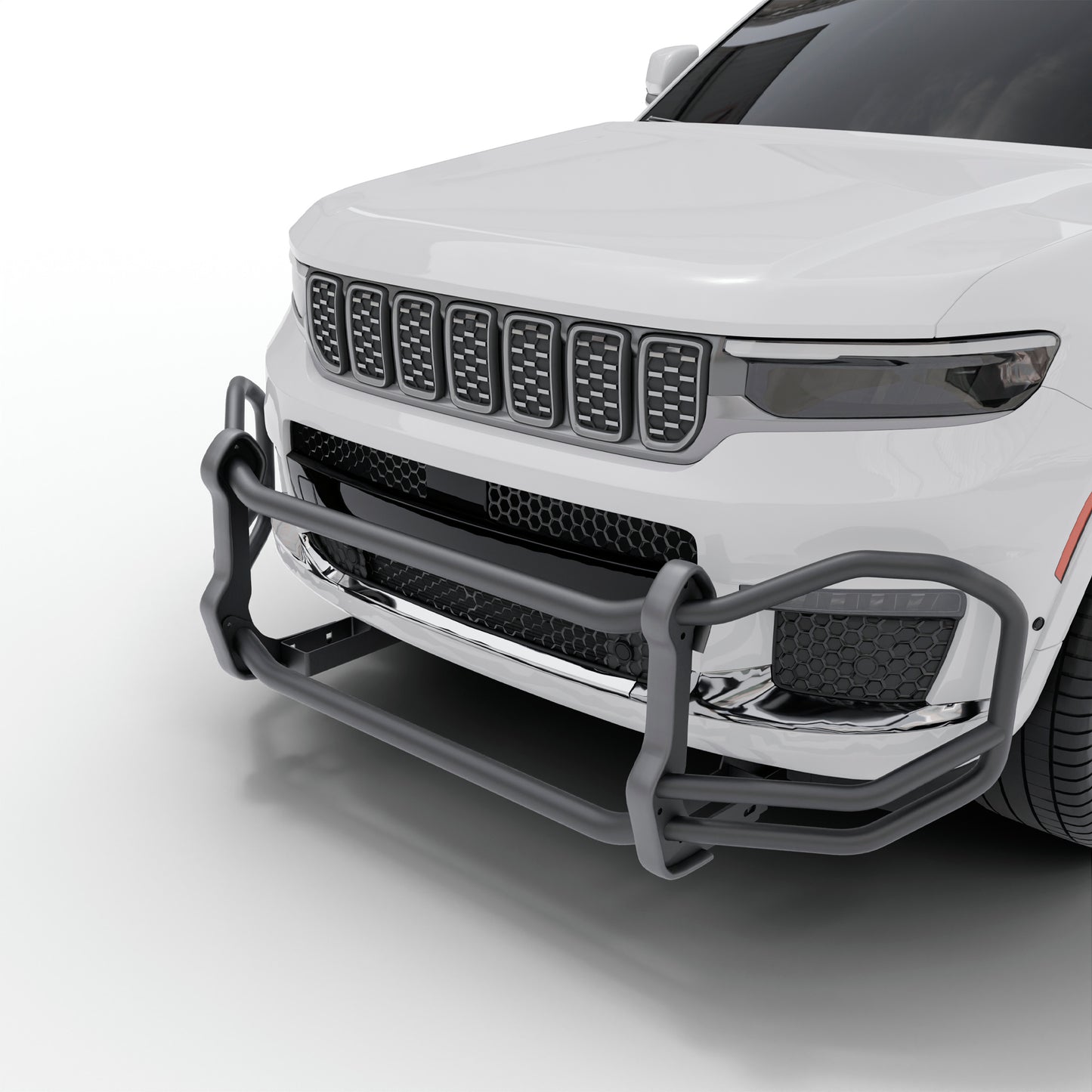 Vanguard Black Powdercoat Front Guards Front Runners Bumper Guard for 2022-2024 jeep grand cherokee