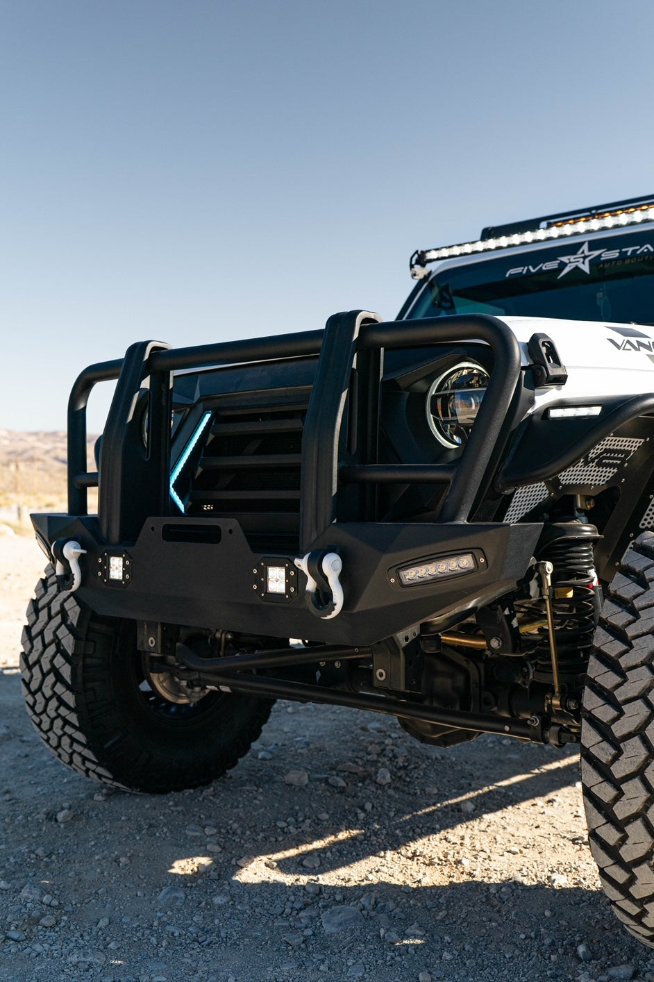 Vanguard Black Powdercoat Heavy Duty Bumpers And Grilles Rear Bumpers Bumper for 2021-2024 ford bronco