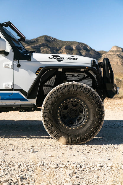 Vanguard Black Powdercoat Heavy Duty Bumpers And Grilles Rear Bumpers Bumper for 2020-2024 jeep gladiator