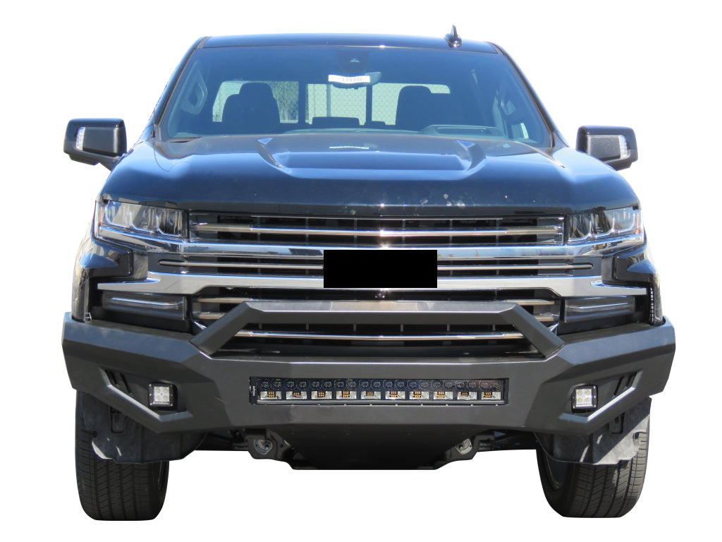Vanguard Black Powdercoat Heavy Duty Bumpers And Grilles Front Bumpers Bumper for 2019-2025 chevrolet silverado 1500
