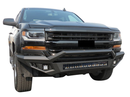 Vanguard Black Powdercoat Heavy Duty Bumpers And Grilles Front Bumpers Bumper for 2016-2018 chevrolet silverado 1500