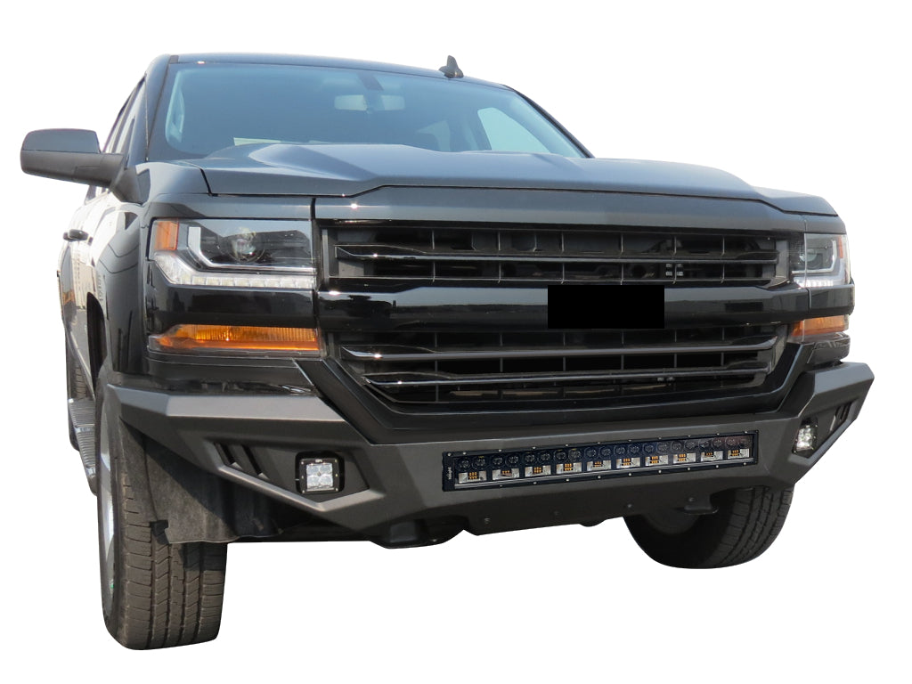 Vanguard Black Powdercoat Heavy Duty Bumpers And Grilles Front Bumpers Bumper for 2016-2018 chevrolet silverado 1500