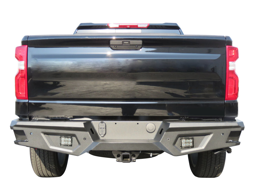 Vanguard Black Powdercoat Heavy Duty Bumpers And Grilles Rear Bumpers Bumper for 2019-2025 chevrolet silverado 1500