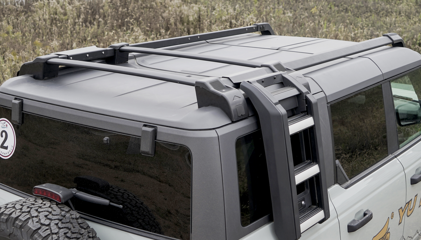 Vanguard Black Powdercoat Roof & Hitch Accessories Roof Racks Roof Rack for 2021-2024 ford bronco