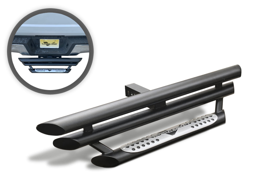 Vanguard Black Powdercoat Roof & Hitch Accessories Hitch Steps for - universal