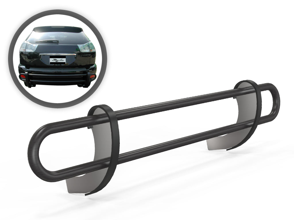 Vanguard Black Powdercoat Rear Guards Rear Bumper Guards Bumper Guard for 2004-2006 lexus rx330 nan