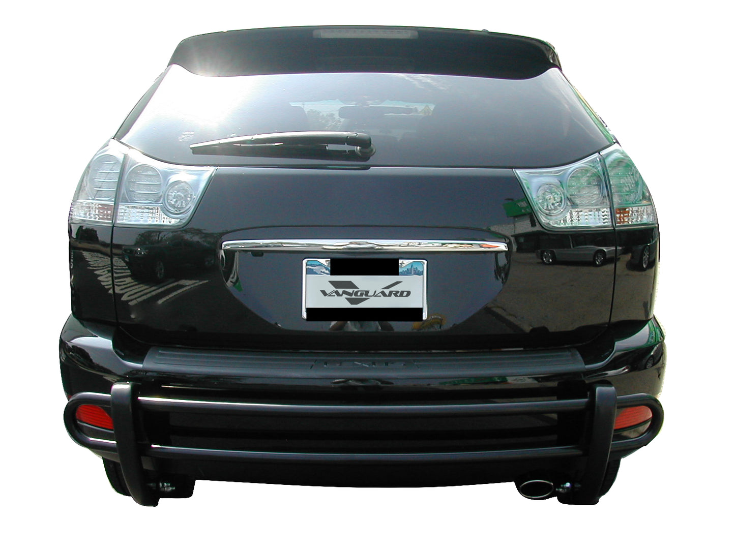 Vanguard Black Powdercoat Rear Guards Rear Bumper Guards Bumper Guard for 2004-2006 lexus rx330 nan
