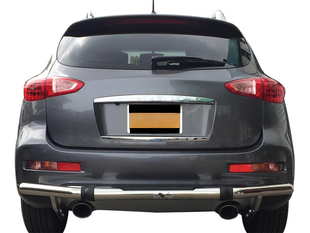 Vanguard Stainless Steel Rear Guards Rear Bumper Guards Bumper Guard for 2008-2012 infiniti ex35 nan