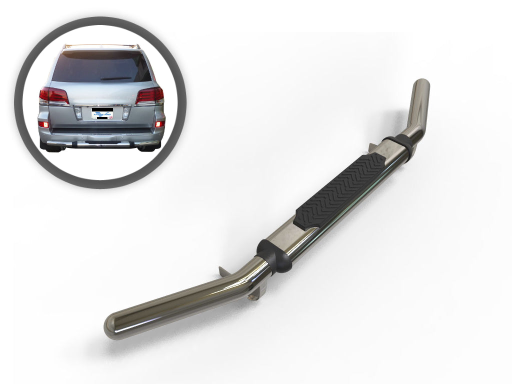 Vanguard Stainless Steel Rear Guards Rear Bumper Guards Bumper Guard for 2013-2021 toyota land cruiser nan