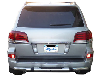 Vanguard Stainless Steel Rear Guards Rear Bumper Guards Bumper Guard for 2008-2011 toyota land cruiser nan