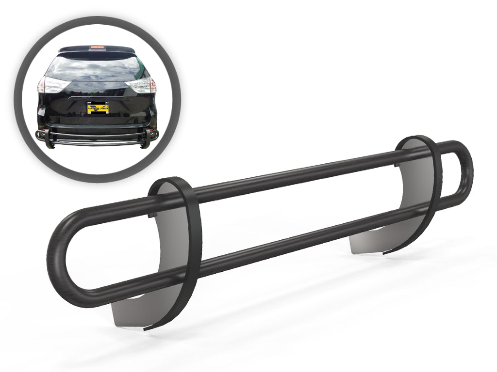 Vanguard Black Powdercoat Rear Guards Rear Bumper Guards Bumper Guard for 2004-2020 toyota sienna nan
