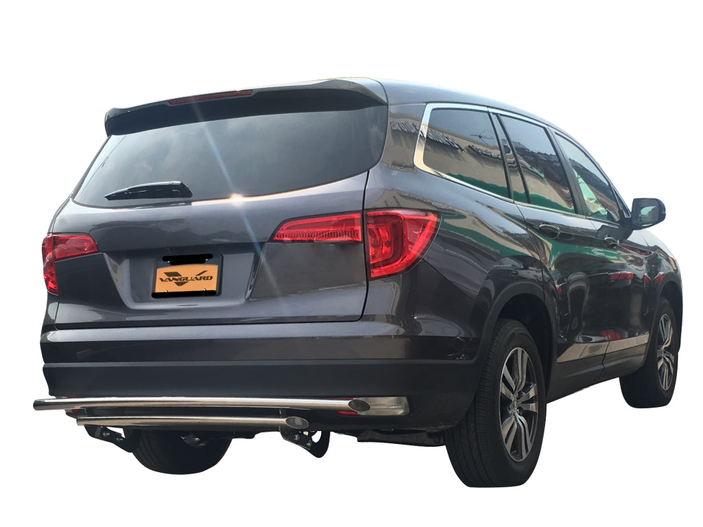 Vanguard Stainless Steel Rear Guards Rear Bumper Guards Bumper Guard for 2016-2019 honda pilot nan