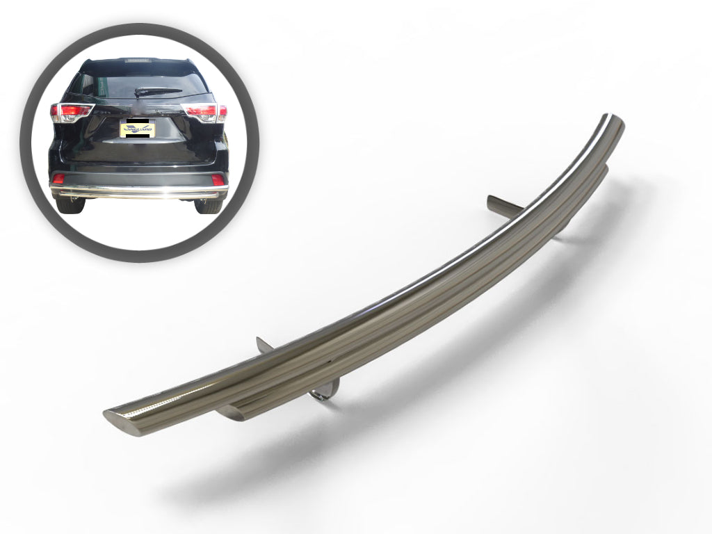 Vanguard Stainless Steel Rear Guards Rear Bumper Guards Bumper Guard for 2020-2024 toyota highlander