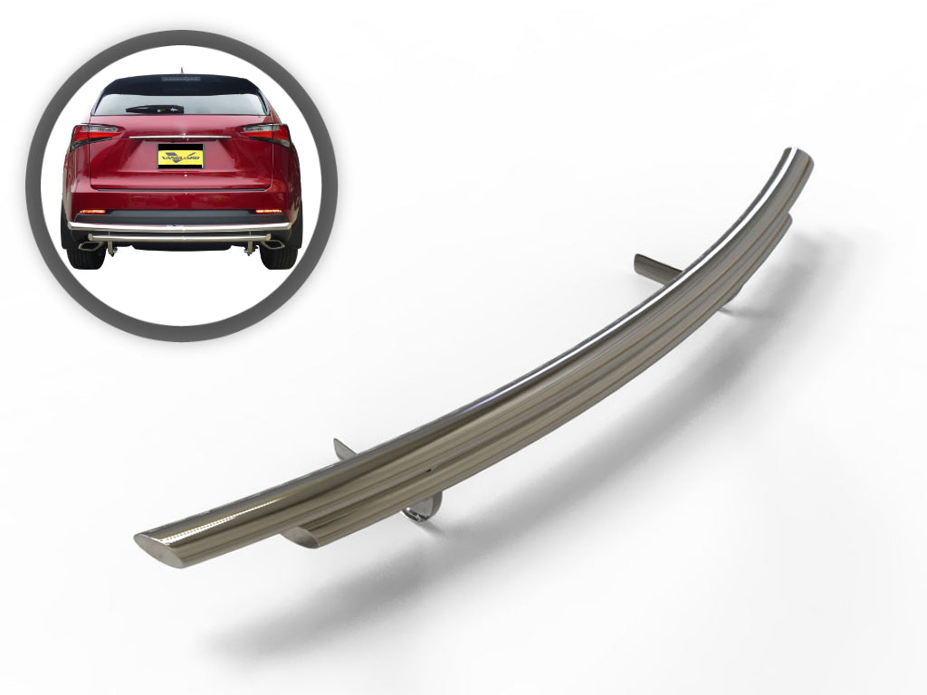 Vanguard Stainless Steel Rear Guards Rear Bumper Guards Bumper Guard for 2014-2023 jeep cherokee nan