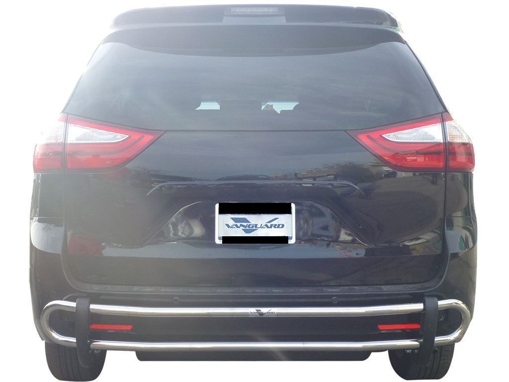 Vanguard Stainless Steel Rear Guards Rear Bumper Guards Bumper Guard for 2011-2018 toyota sienna nan
