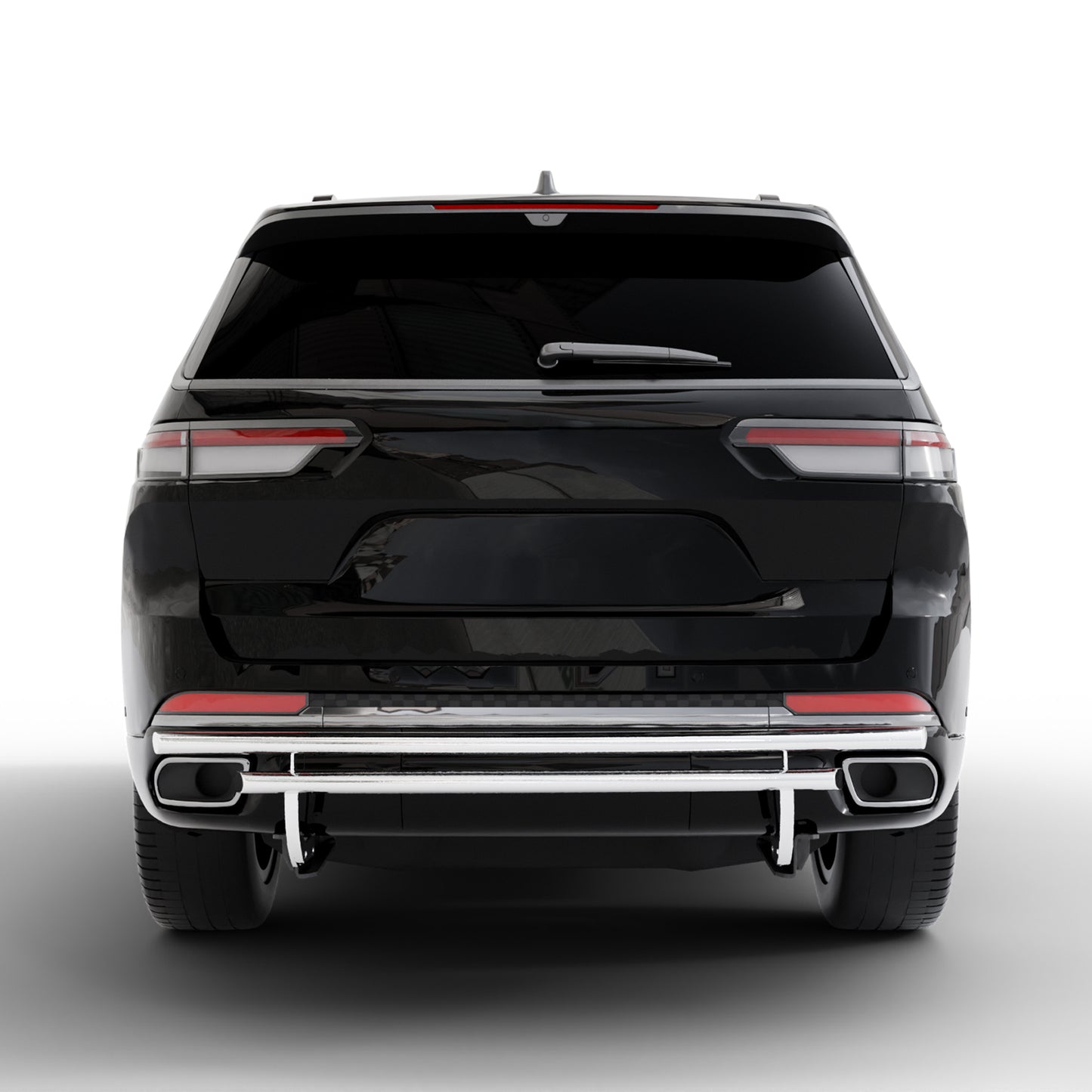 Vanguard Stainless Steel Rear Guards Rear Bumper Guards Bumper Guard for 2021-2024 jeep grand cherokee l