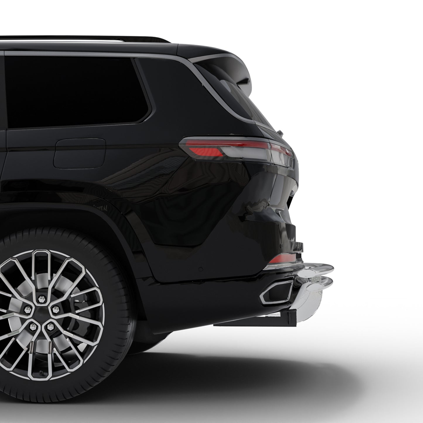 Vanguard Stainless Steel Rear Guards Rear Bumper Guards Bumper Guard for 2022-2024 jeep grand cherokee