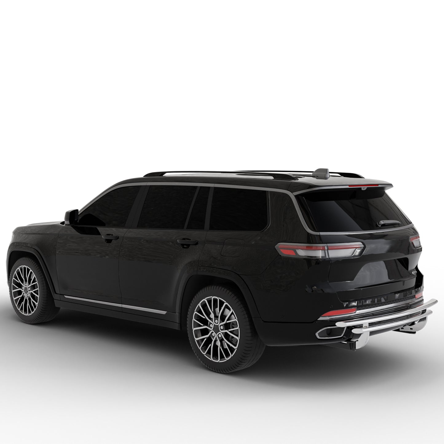 Vanguard Stainless Steel Rear Guards Rear Bumper Guards Bumper Guard for 2021-2024 jeep grand cherokee l
