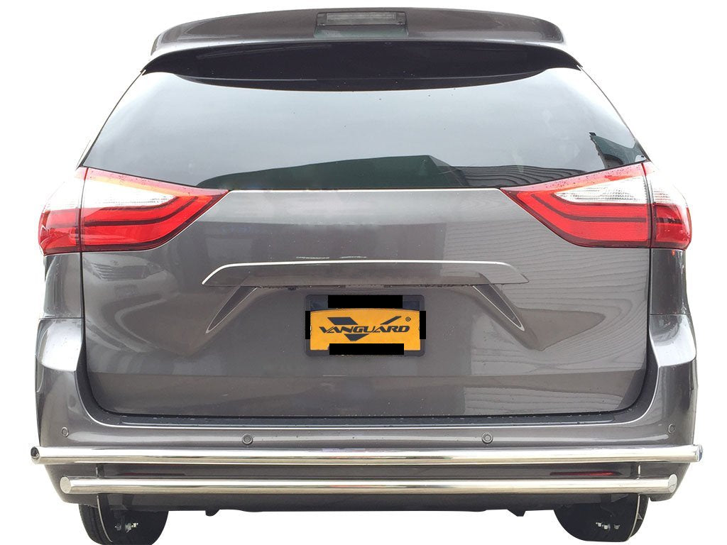 Vanguard Stainless Steel Rear Guards Rear Bumper Guards Bumper Guard for 2004-2020 toyota sienna nan