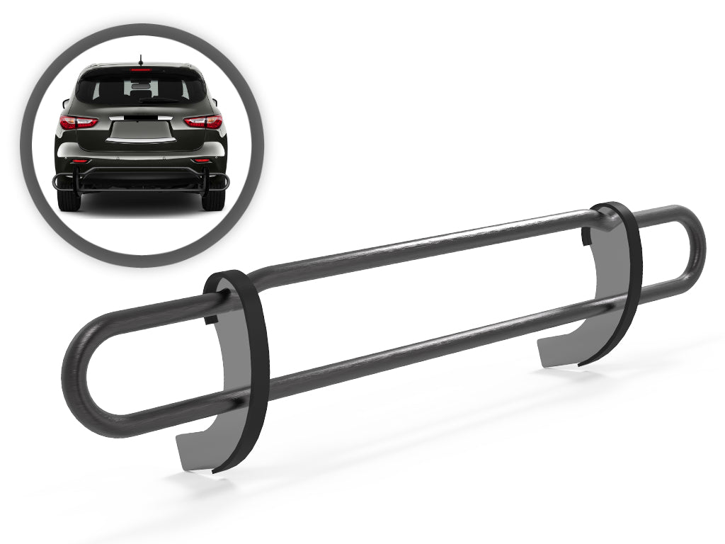 Vanguard Black Powdercoat Rear Guards Rear Bumper Guards Bumper Guard for 2014-2020 infiniti qx60 nan