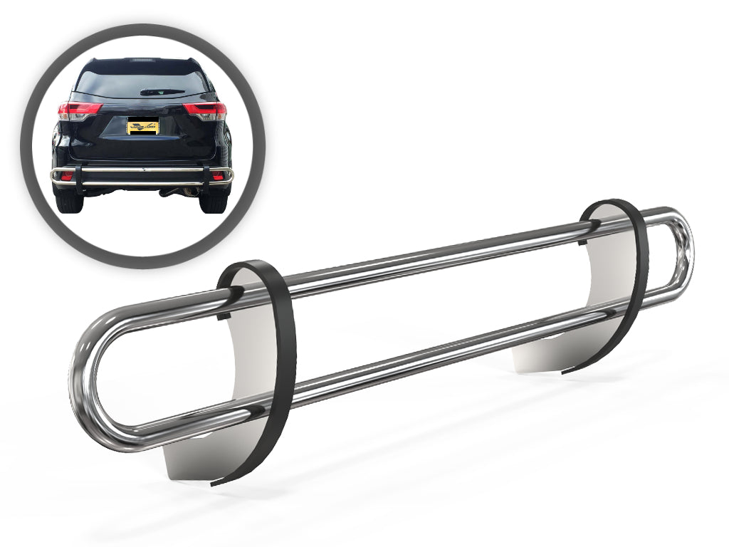 Vanguard Stainless Steel Rear Guards Rear Bumper Guards Bumper Guard for 2001-2018 toyota highlander nan