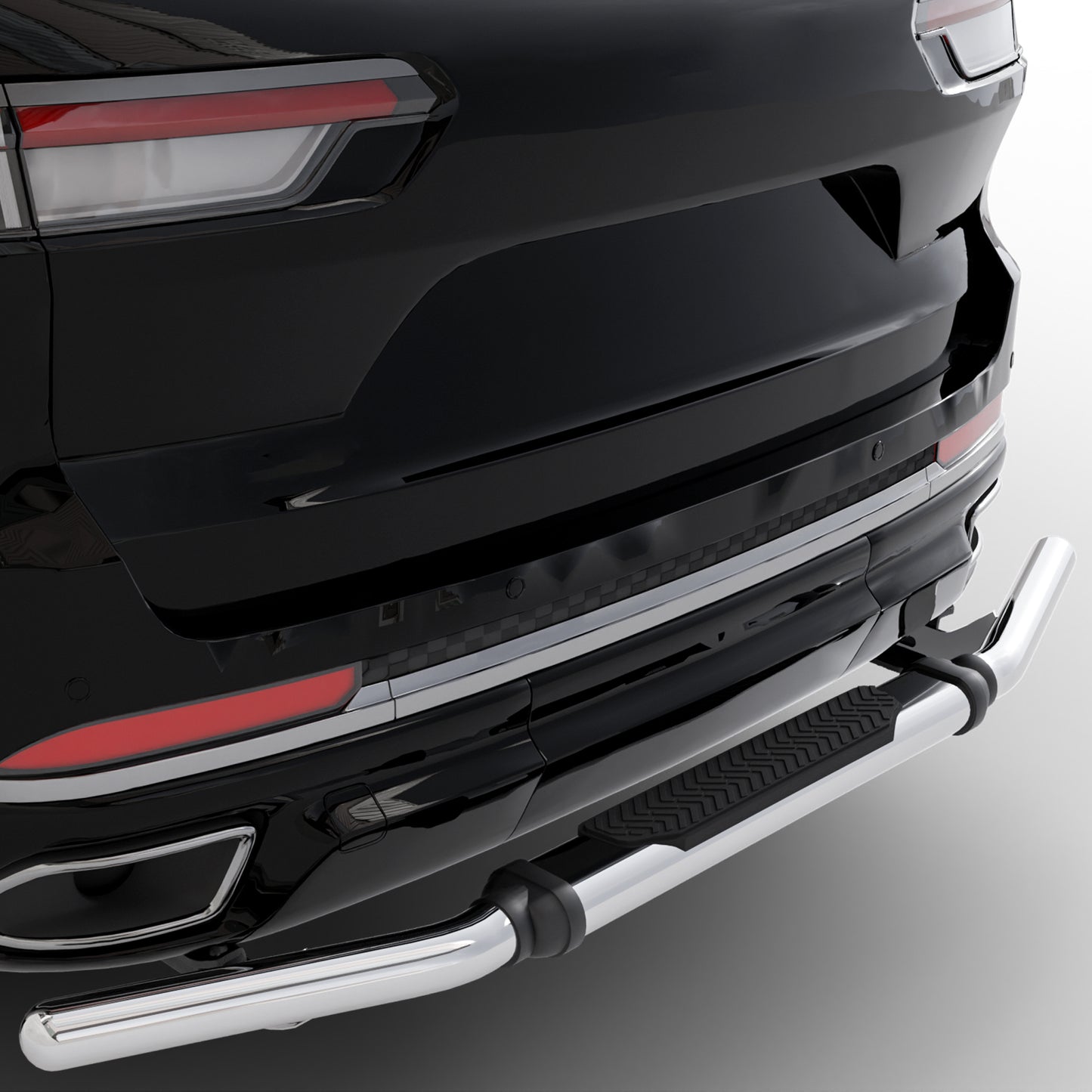 Vanguard Stainless Steel Rear Guards Rear Bumper Guards Bumper Guard for 2021-2024 jeep grand cherokee l