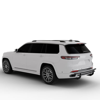 Vanguard Black Powdercoat Rear Guards Rear Bumper Guards Bumper Guard for 2021-2024 jeep grand cherokee l