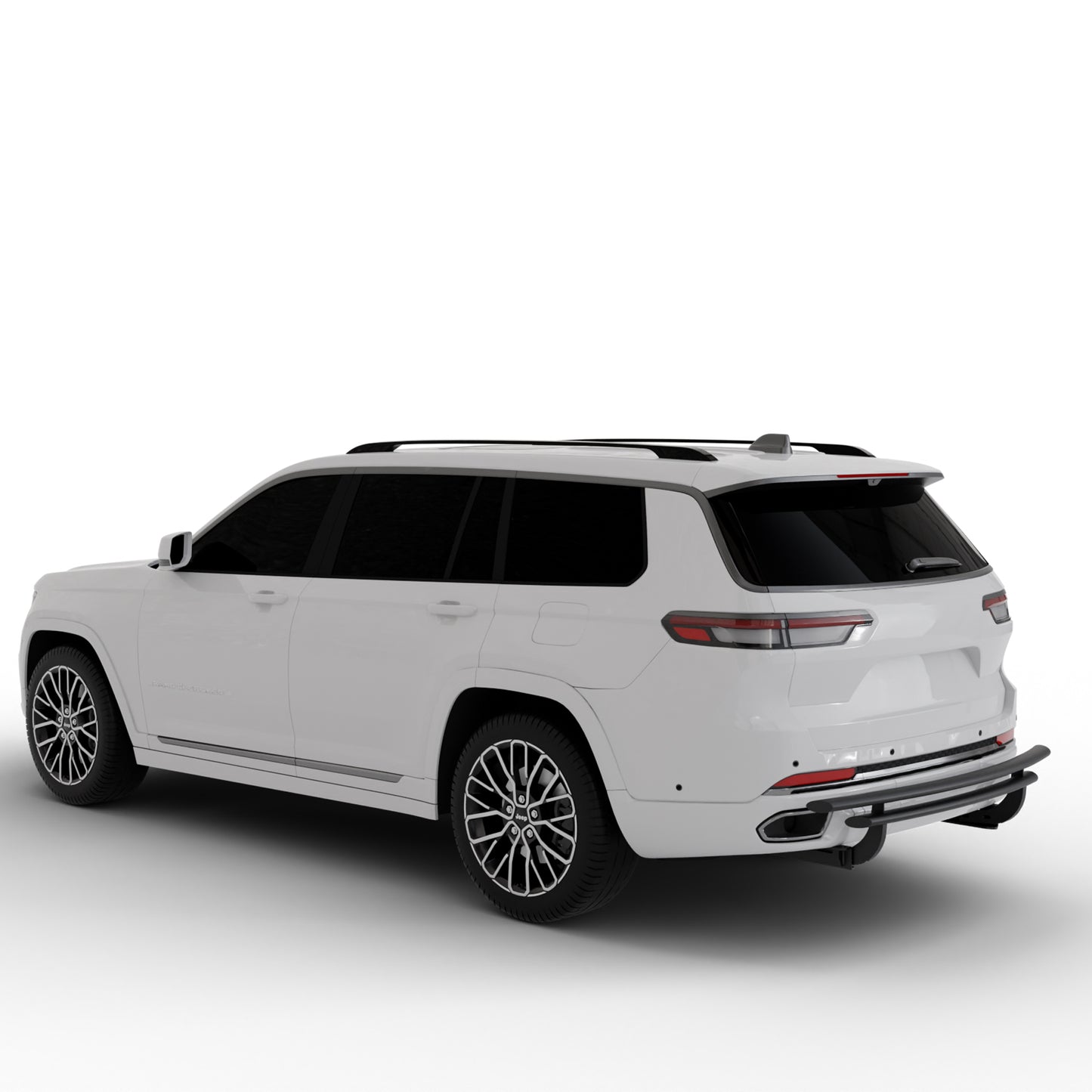 Vanguard Black Powdercoat Rear Guards Rear Bumper Guards Bumper Guard for 2022-2024 jeep grand cherokee