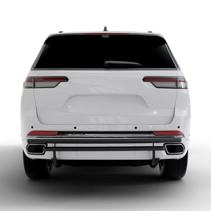 Vanguard Black Powdercoat Rear Guards Rear Bumper Guards Bumper Guard for 2022-2024 jeep grand cherokee