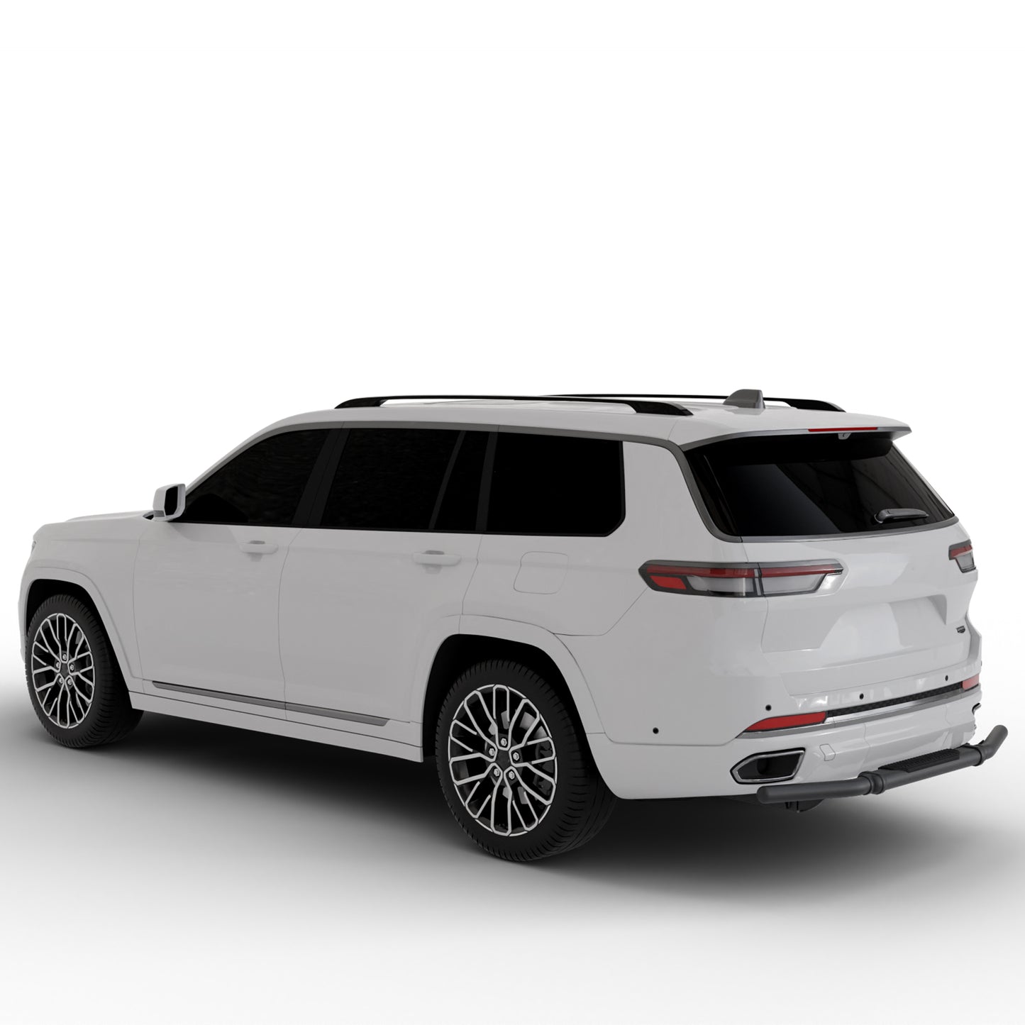 Vanguard Black Powdercoat Rear Guards Rear Bumper Guards Bumper Guard for 2021-2024 jeep grand cherokee l