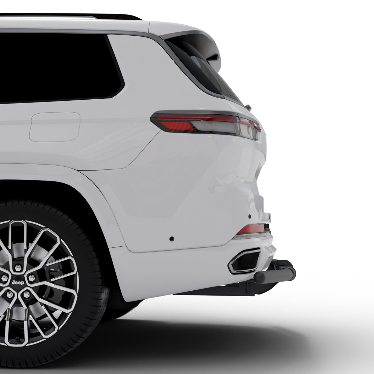 Vanguard Black Powdercoat Rear Guards Rear Bumper Guards Bumper Guard for 2021-2024 jeep grand cherokee l