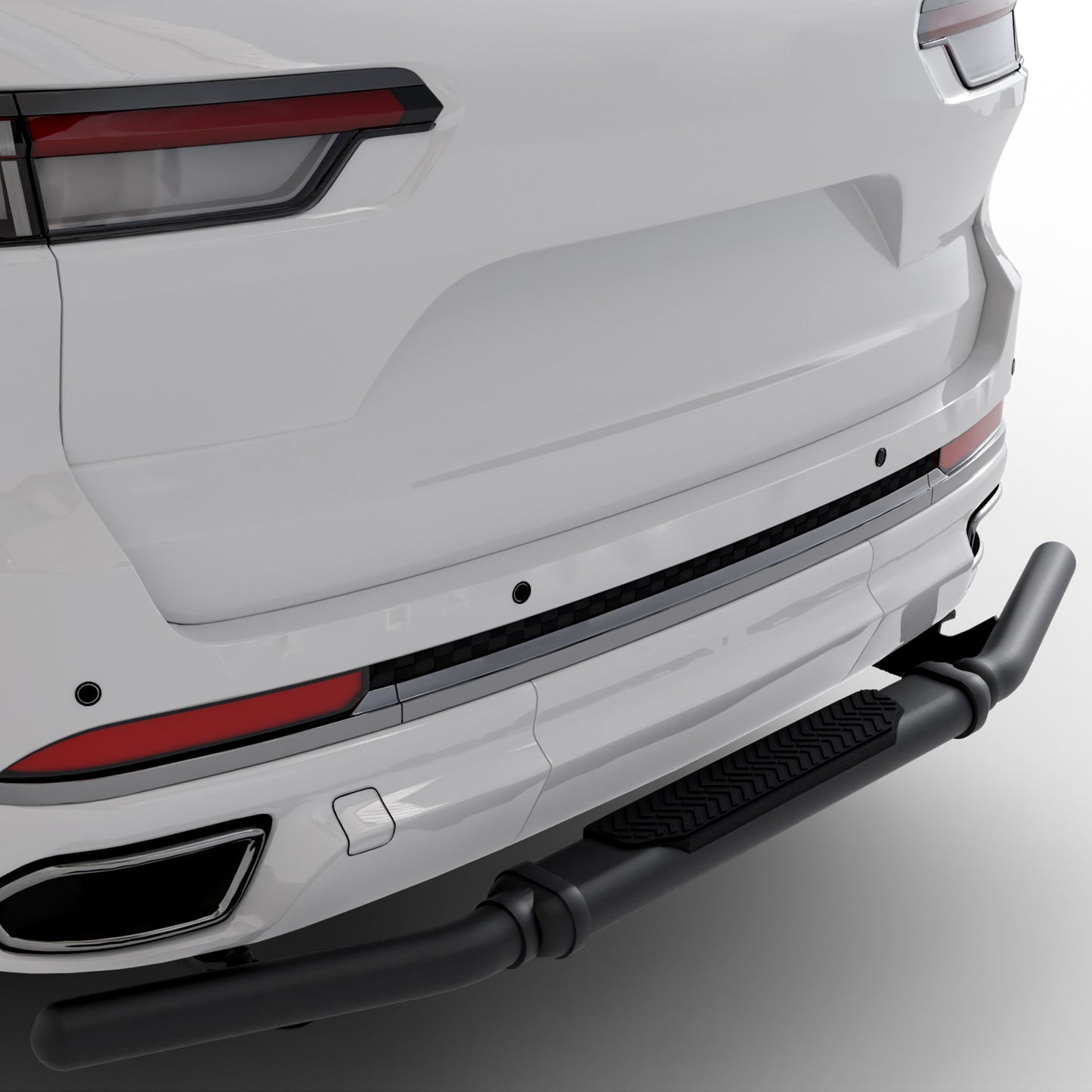 Vanguard Black Powdercoat Rear Guards Rear Bumper Guards Bumper Guard for 2021-2024 jeep grand cherokee l