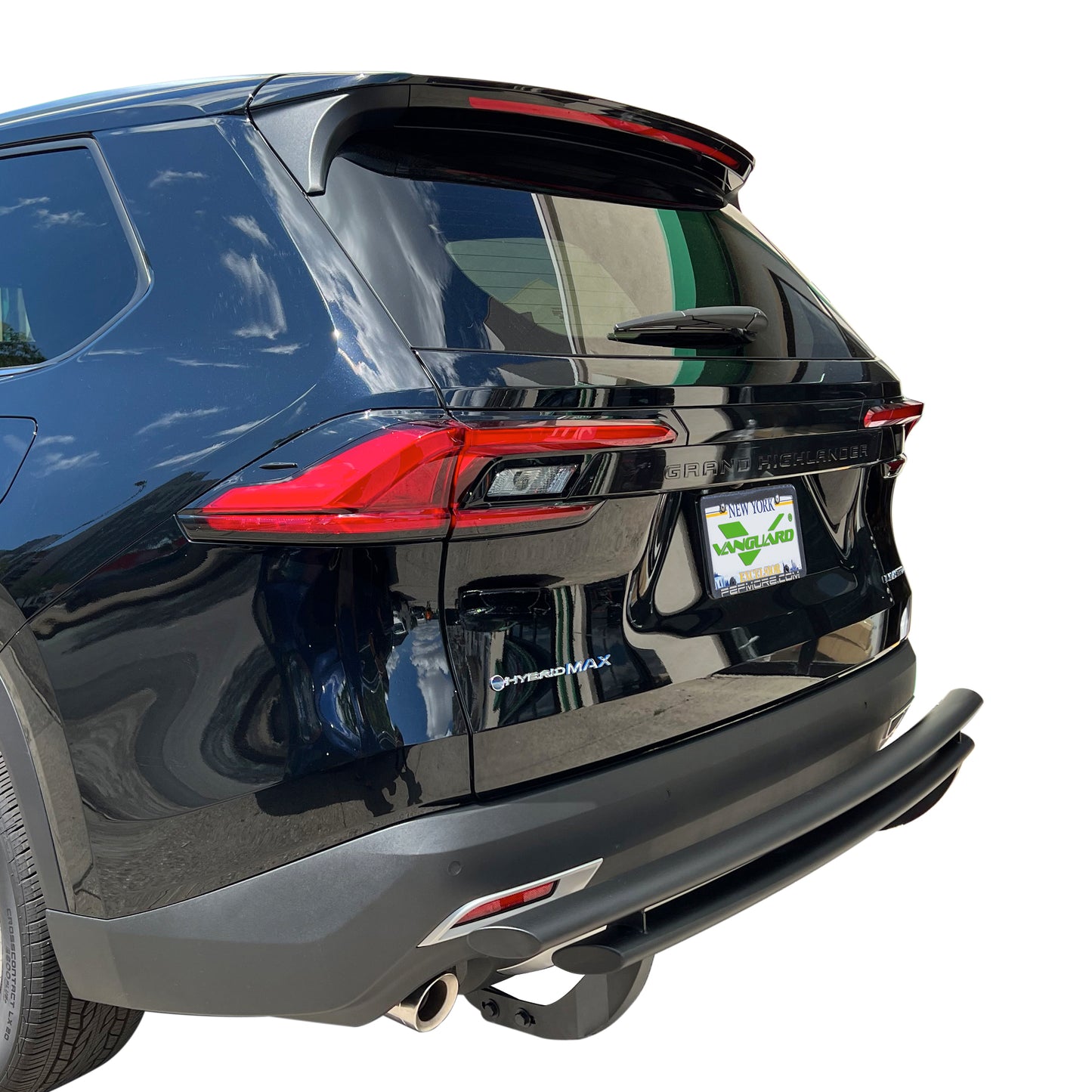 Vanguard Black Powdercoat Rear Guards Rear Bumper Guards Bumper Guard for 2024-2024 toyota grand highlander