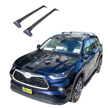 Vanguard Black Powdercoat Roof & Hitch Accessories Roof Racks Roof Rack for 2020-2024 toyota highlander