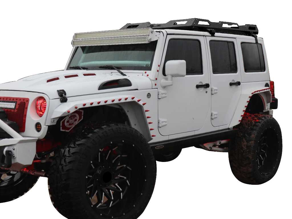 Vanguard Black Powdercoat Roof & Hitch Accessories Roof Racks Roof Rack for 2007-2018 jeep wrangler