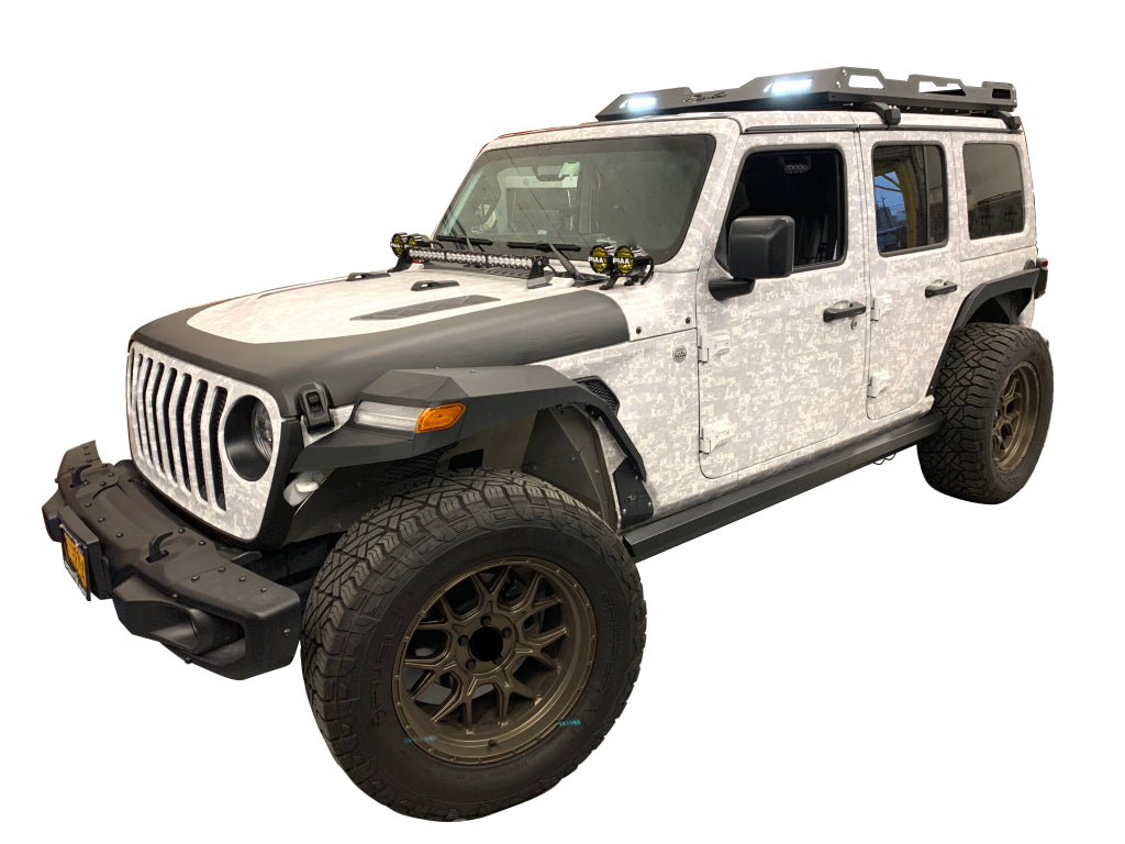 Vanguard Black Powdercoat Roof & Hitch Accessories Roof Racks Roof Rack for 2018-2025 jeep wrangler
