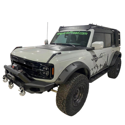 Vanguard Black Powdercoat Roof & Hitch Accessories Roof Racks Roof Rack for 2021-2024 ford bronco