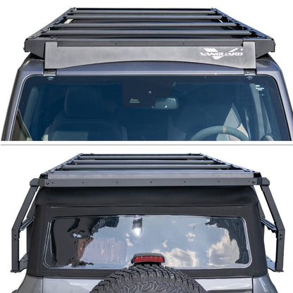 Vanguard Black Powdercoat Roof & Hitch Accessories Roof Racks Roof Rack for 2021-2024 ford bronco