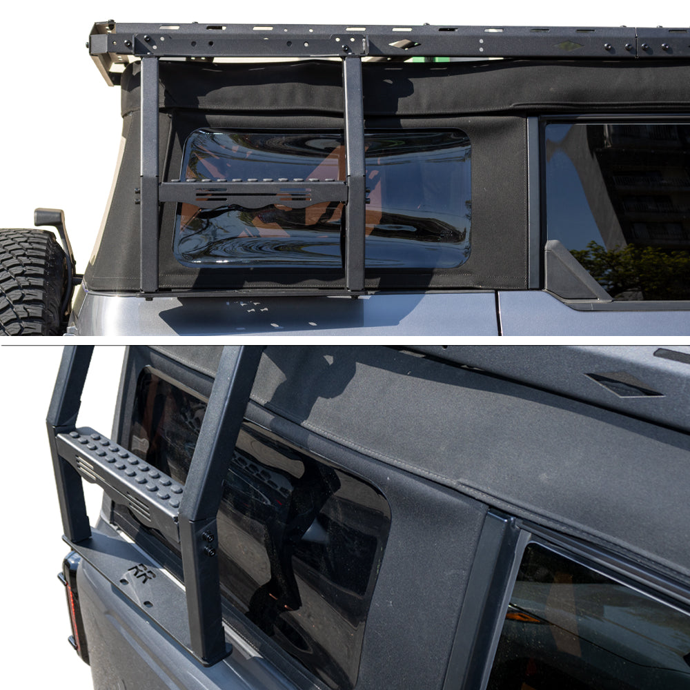 Vanguard Black Powdercoat Roof & Hitch Accessories Roof Racks Roof Rack for 2021-2024 ford bronco