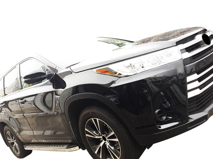 Vanguard Polished Chrome Side Steps & Running Boards Running Boards Running Board for 2014-2019 toyota highlander nan
