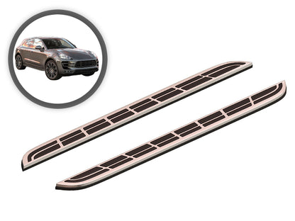 Vanguard Brushed Aluminum Side Steps & Running Boards Running Boards Running Board for 2015-2018 porsche macan nan