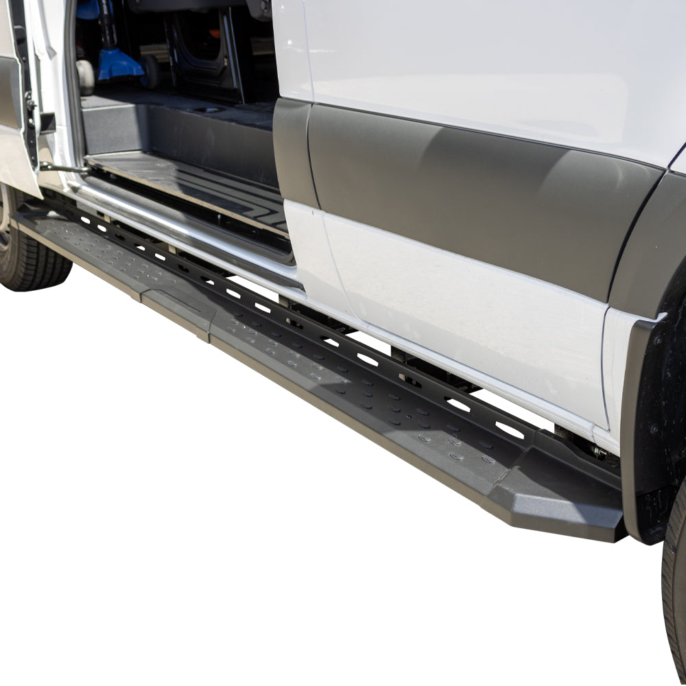 Vanguard Black Powdercoat Side Steps & Running Boards Running Boards Running Board for 2015-2024 ford transit-350 nan