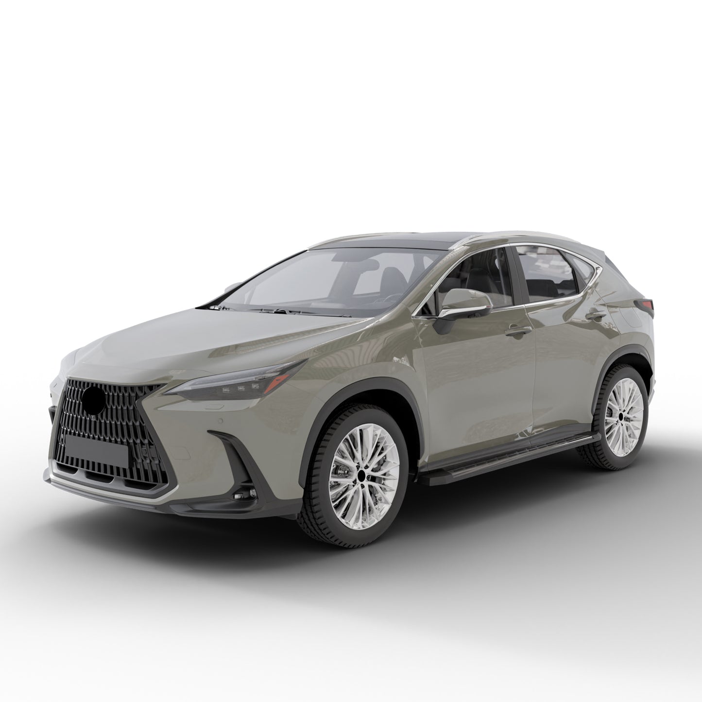 Vanguard Brushed Aluminum Side Steps & Running Boards Running Boards Step Nerf Bar for 2022-2024 lexus nx250