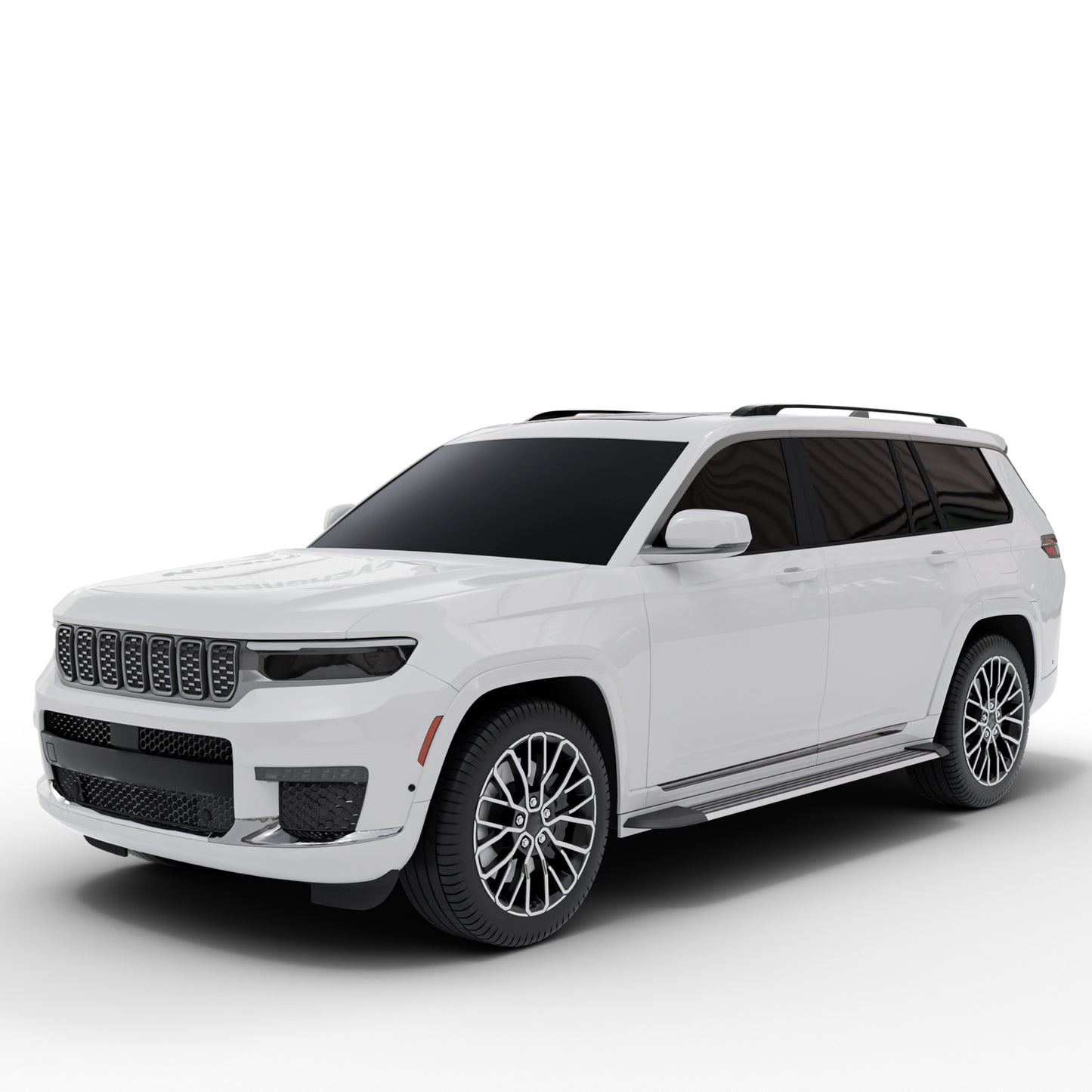 Vanguard Brushed Aluminum Side Steps & Running Boards Running Boards Running Board for 2021-2024 jeep grand cherokee l