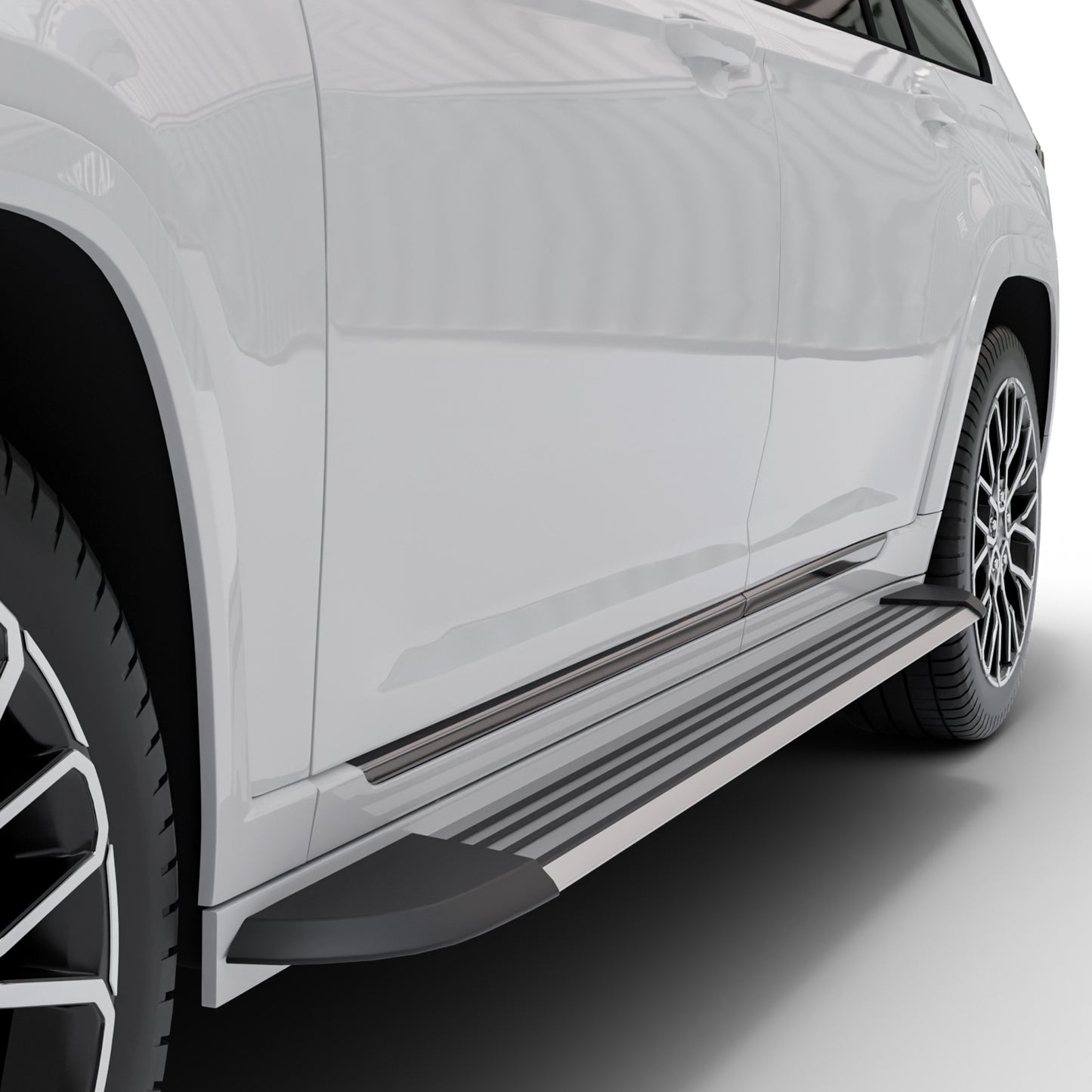 Vanguard Brushed Aluminum Side Steps & Running Boards Running Boards Running Board for 2021-2024 jeep grand cherokee l